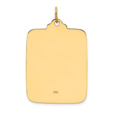 14k Solid Polished/Satin Large Rectangle St. Christopher Medal