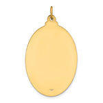 14k Solid Polished/Satin Large Oval St. Christopher Medal
