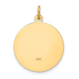 14k Solid Polished/Satin Small Round St. Joseph Medal