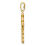 14K CZ Cross Pendant