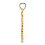 14K Nugget Cross Pendant