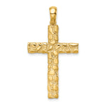 14K Nugget Cross Pendant