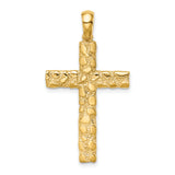 14K Nugget Cross Pendant