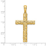 14K Nugget Cross Pendant