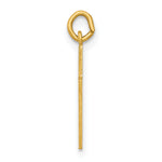 14k Heart Cross Charm