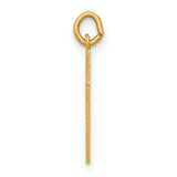 14k Heart Cross Charm