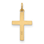 14k Heart Cross Charm