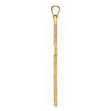 14k Polished Solid Cross Pendant