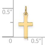 14k Polished Solid Cross Pendant