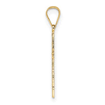 14k Polished Solid Cross Pendant