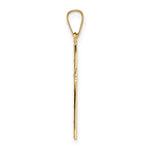 14k Polished Solid Cross Pendant