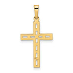 14k Polished Solid Cross Pendant
