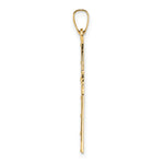 14k Polished Solid Cross Pendant