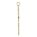 14k Polished Solid Fancy Design Cross Pendant