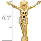 14k Polished Solid Risen Christ Chain Slide