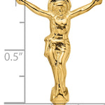 14k Polished Solid Risen Christ Chain Slide