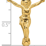 14k Polished Solid Risen Christ Chain Slide