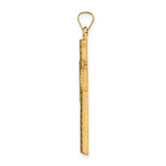14k Two-tone Polished Hollow Woven Double Cross Pendant