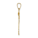 14k Polished Solid Risen Christ Pendant