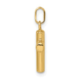 14k Polished Puffed Cross Pendant