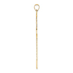 14k Polished Solid Fancy Design Cross Pendant