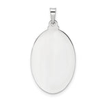 14k White Gold Polished Saint Joseph Oval Solid Medal Pendant