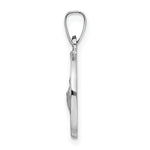 14k White Gold Polished and Satin Hollow St Jude Thaddeus Medal Pendant