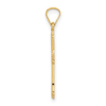 14k Polished Solid Fancy Design Cross Pendant