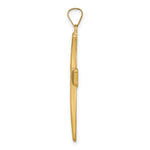 14k Polished Hollow Cross Pendant