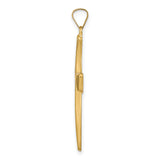 14k Polished Hollow Cross Pendant