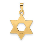 14k Rose Polished Solid Star of David Pendant