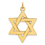 14k Polished Solid Star of David Pendant