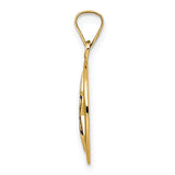 14k Polished and Enameled Solid Star of David Pendant