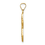 14k Polished and Textured Solid Star of David Pendant