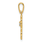 14k CZ Cross Pendant