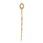 14k Polished Solid Filigree Hamsa Pendant