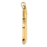 14k Polished Solid Chai Symbol Pendant