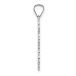 14k White Gold Polished Eastern Orthodox Solid Cross Pendant
