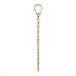 14k Polished Eastern Orthodox Solid Cross Pendant