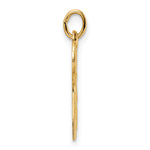 14k Polished and Textured Solid Chai Symbol Pendant
