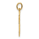 14k Polished and Textured Solid Chai Symbol Pendant