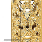 14k Polished and Textured Solid Mezuzah Pendant