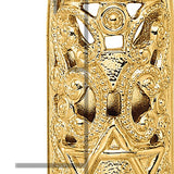 14k Polished and Textured Solid Mezuzah Pendant