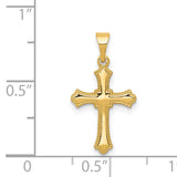 14k Budded Cross Charm