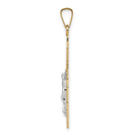 14k Two-tone Solid Crucifix Pendant