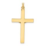 14k Two-tone Solid INRI Crucifix Pendant