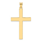14k Polished Solid Cross Pendant