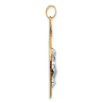 14k Two-Tone Textured Hollow INRI Crucifix Pendent