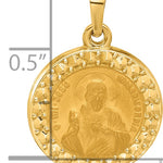 14K Hollow Sacred Heart of Jesus Medal