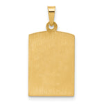 14K Rectangular Hollow Our Lady of Guadalupe Medal